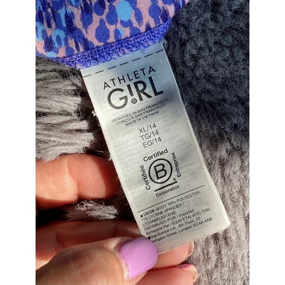 Athleta Girl High Rise Stash Your Treasures Tight Dance Running Purple Size‎ XL - Picture 9 of 13